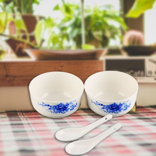 印花陶瓷碗陶瓷碗带勺江湖地摊新产品日用外贸陶瓷尾单库存